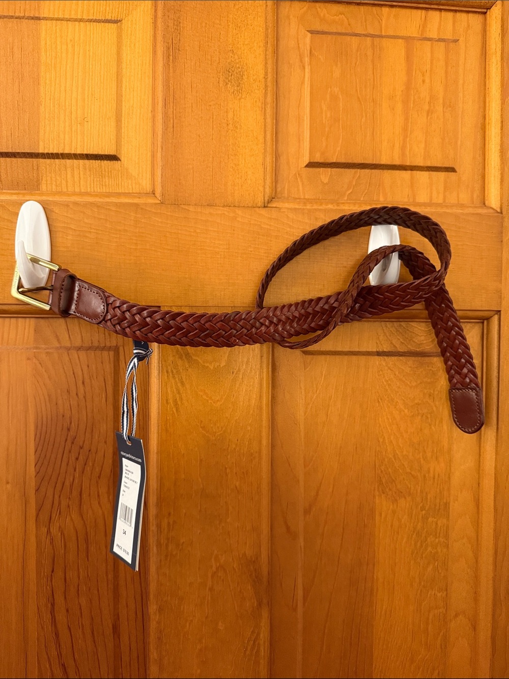 Vineyard Vines Braided Belt in Brown NWT